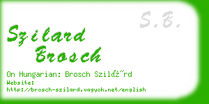 szilard brosch business card
